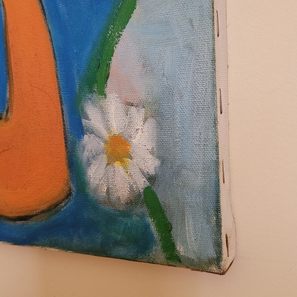 Retro Tweety Bird Canvas Oil Painting - Bathroom Decor 20in x 16in - Picture 5 of 10